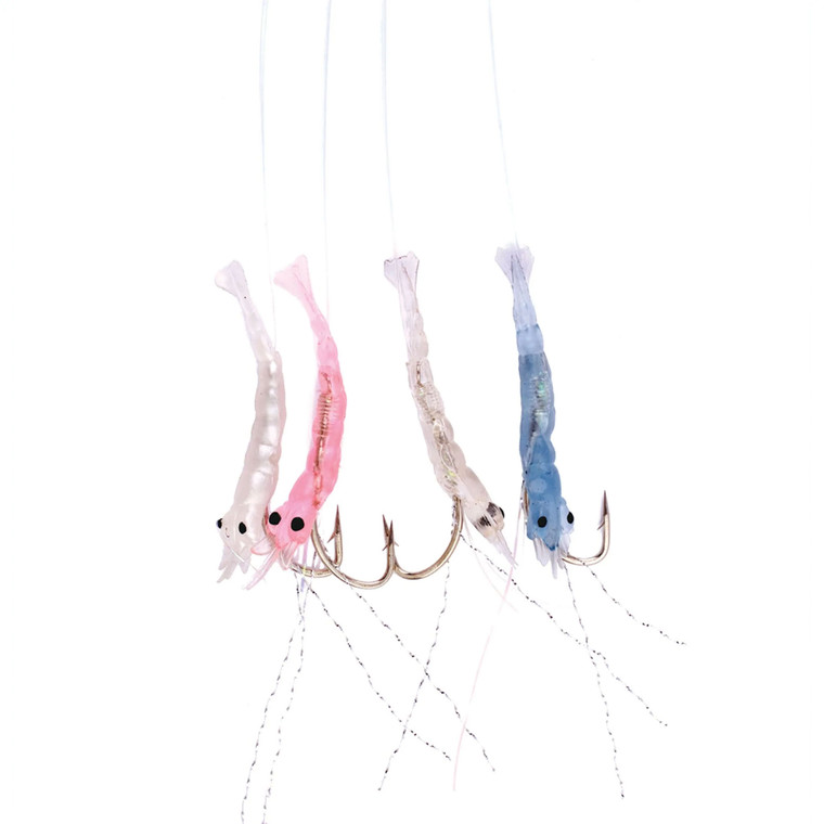 Eagle Claw - Lazer Sharp - Bait Rig Shrimp - #8 Multi-Colored Nickel