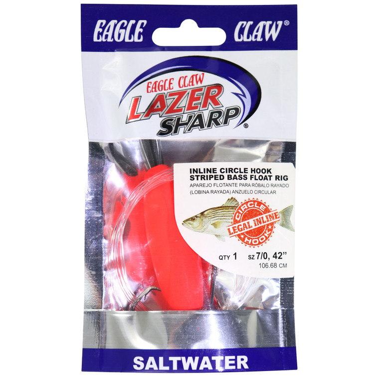 Eagle Claw - Lazer Sharp - CirHkStrpdBss RigHk - 7/0 Platinum Black