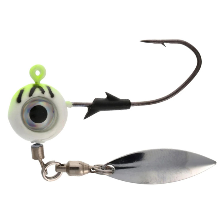 Eagle Claw - Lazer Sharp - PrV EEye Usp BallHd - 1/8oz 3/0 Cht Tiger Glow 2pk