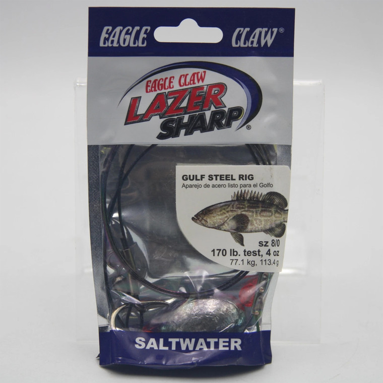 Eagle Claw - Lazer Sharp - REagle Claw - dy Rig GulfSteel - 4oz 8/0 Nickel