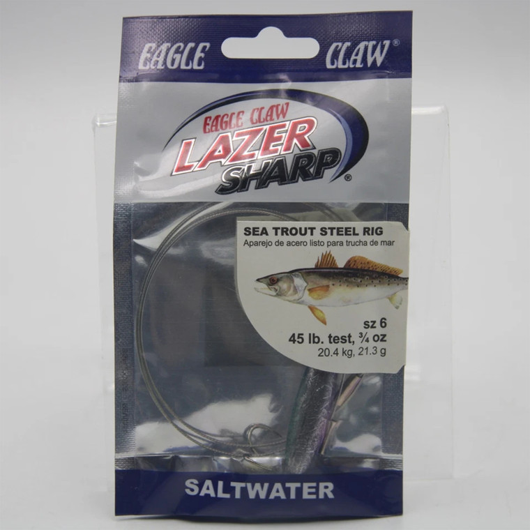 Eagle Claw - Lazer Sharp - REagle Claw - dy Rig Trt Steel - 3/4oz #6 Nickel