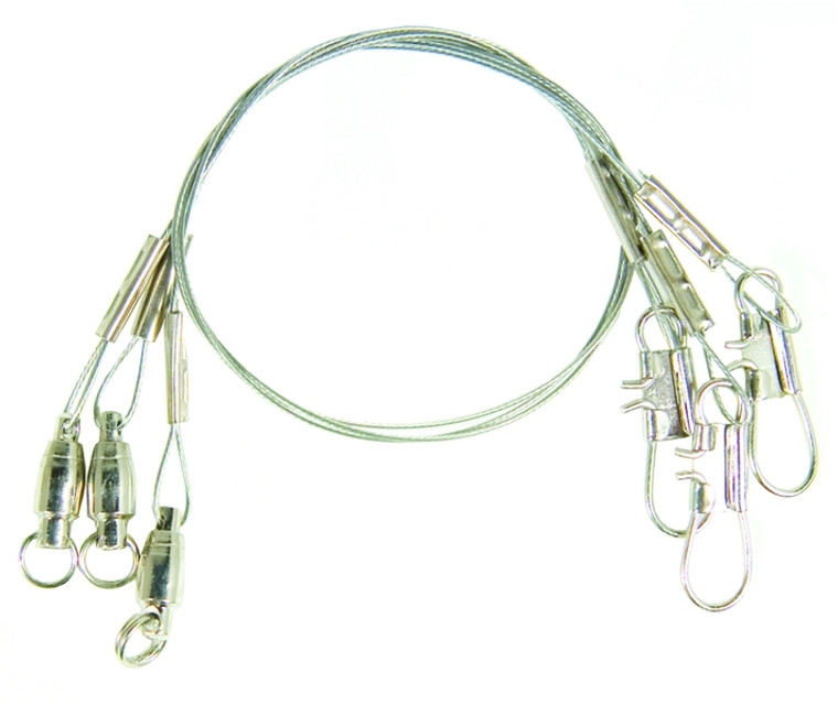 Eagle Claw - Lazer Sharp - Steel Ldr/BB Swivel - 20 lb 9'' Steel 3pk