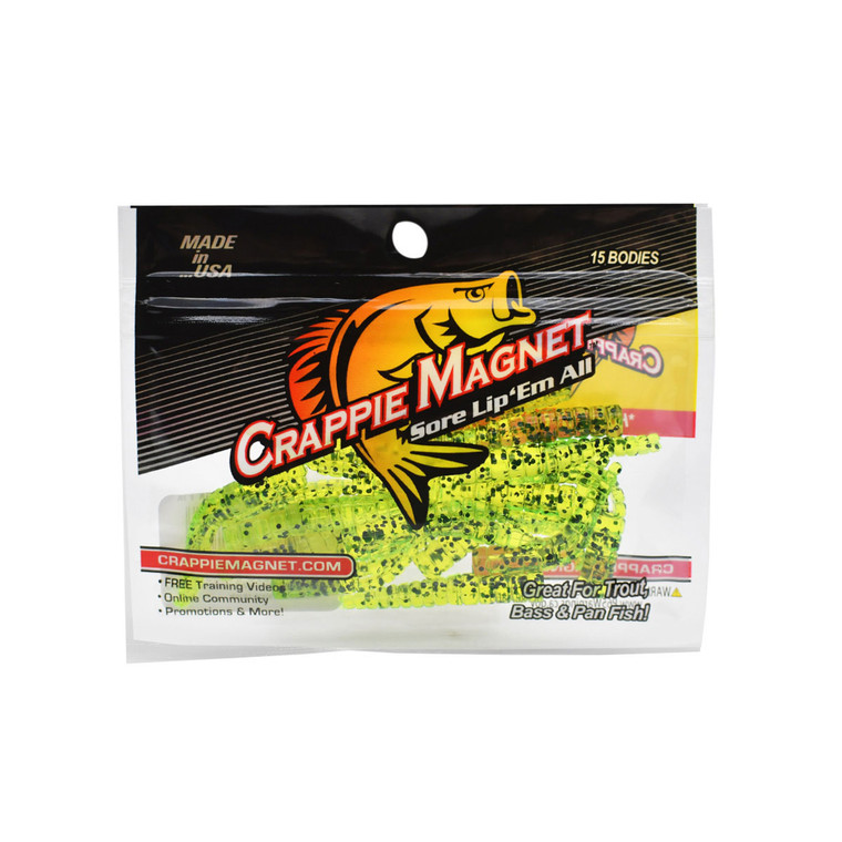 Leland Crappie Magnet - 1.5'' Cht/Black Flake 15pk