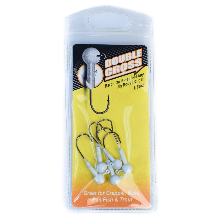 Leland CrappieMagnet DblCros - White 1/32oz 5pk