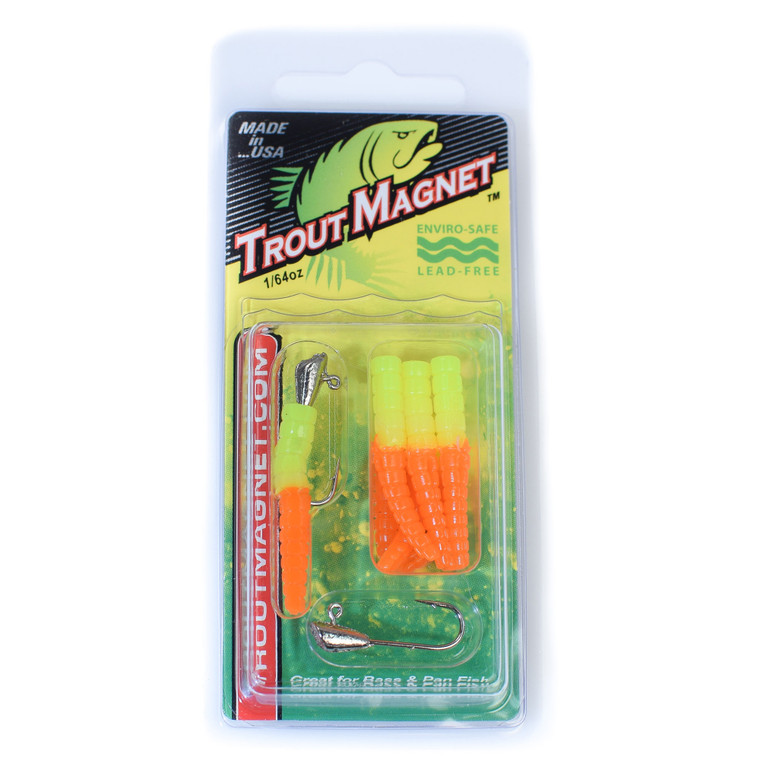 Leland NoLead Trout Magnet - Orange/Chart 1/64oz 9pk