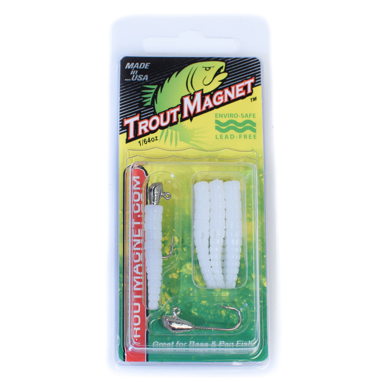 Leland NoLead Trout Magnet - White 1/64oz 9pk