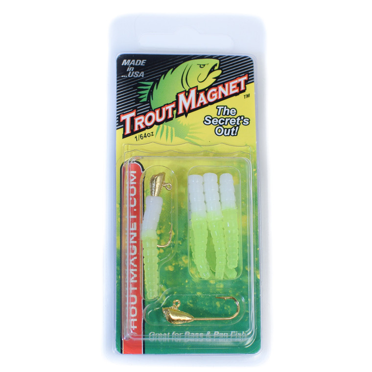 Leland Trout Magnet - White/Chart 1/64oz 9pk