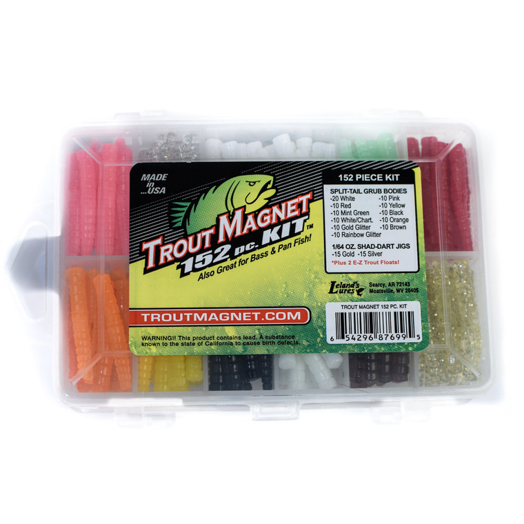 Leland Trout Magnet Big Kit - 120Bodies20Hks1/64oz142pk
