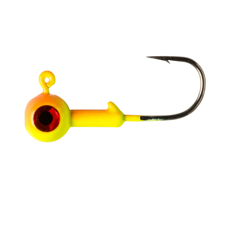 Lindy BMAXX Jighead - 1/8oz Orange Hot Yellow 2pk