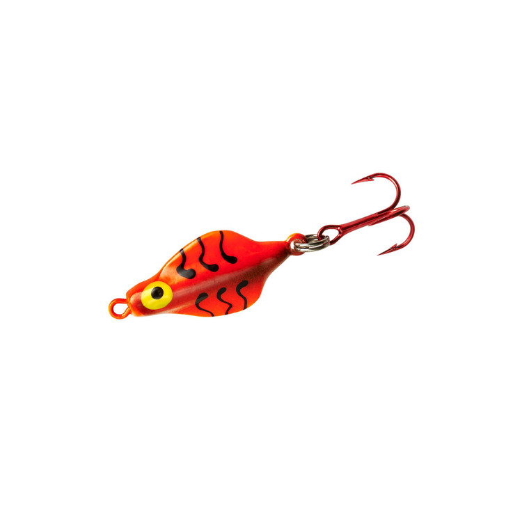 Lindy Ice Flyer Spoon - Rattln - 1/16oz 1.5'' Orange Tiger