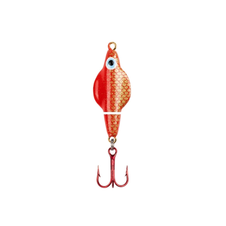 Lindy Ice Flyer Spoon - Rattln - 1/16oz 7/8'' Red Glo