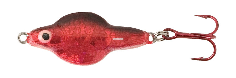 Lindy Ice Flyer Spoon - Rattln - 3/16oz 1.5'' Tg Red Tail