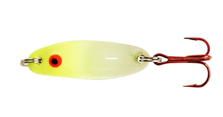 Lindy Ice Quiver Spoon - 1/16oz 1'' Cht Glow/Gold