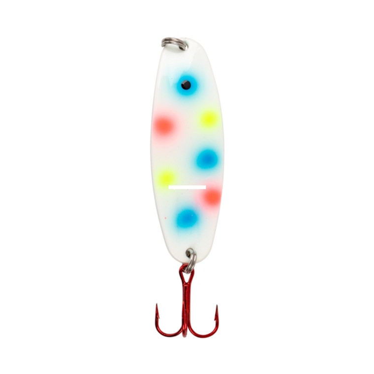 Lindy Ice Quiver Spoon - 1/16oz 1'' Wonderbread Glo