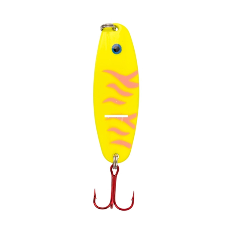 Lindy Ice Quiver Spoon - 1/8oz 1.5'' Yellow Tiger