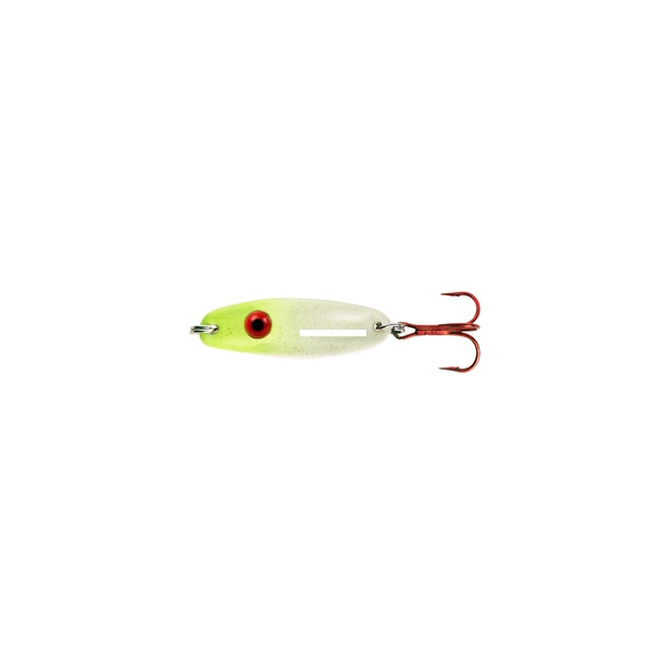 Lindy Ice QuiverSpoon - Rattln - 1/16oz Chartreuse Glow/Gold