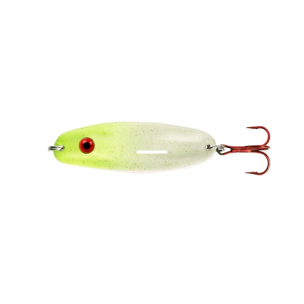 Lindy Ice QuiverSpoon - Rattln - 1/4oz Chartreuse Glow/Gold