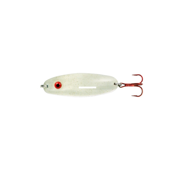 Lindy Ice QuiverSpoon - Rattln - 1/8oz Glow/Chrome