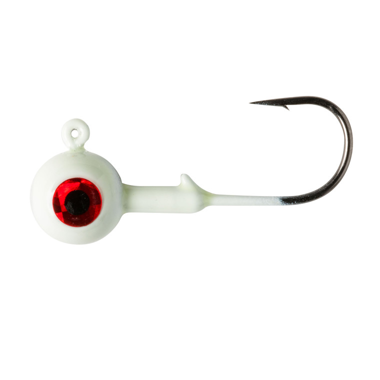 Lindy Lead Free Jig - 1/4oz White Glow 2pk - LJGLF5209