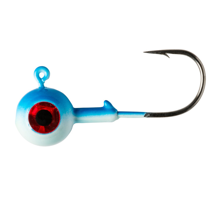 Lindy Lead Free Jig - 3/8oz Blue Shiner Glow 2pk - LJGLF6201