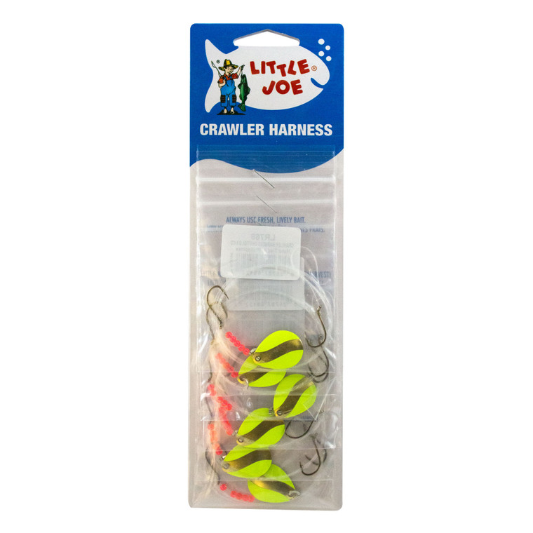 Little Joe Crawler Harness - Chartreuse/Gold 6pk