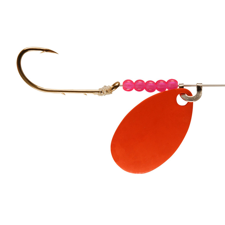 Little Joe Walleye Spinner - Flo Red 6pk