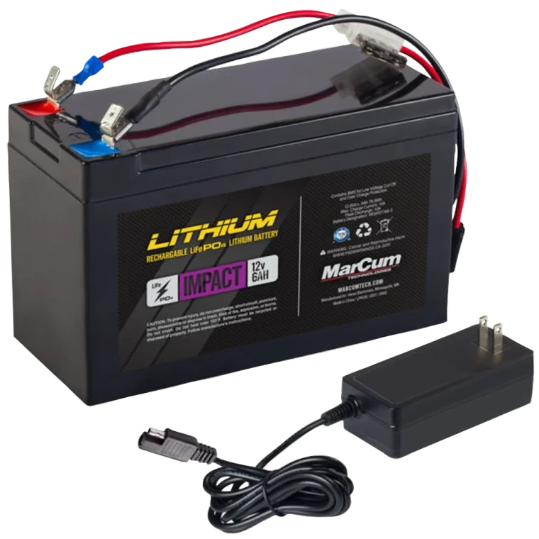 MarCum Battery & Charger - 12V 6AH Lithium