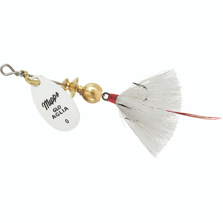 Mepps Aglia Dressed - 1/12oz Glo White-White