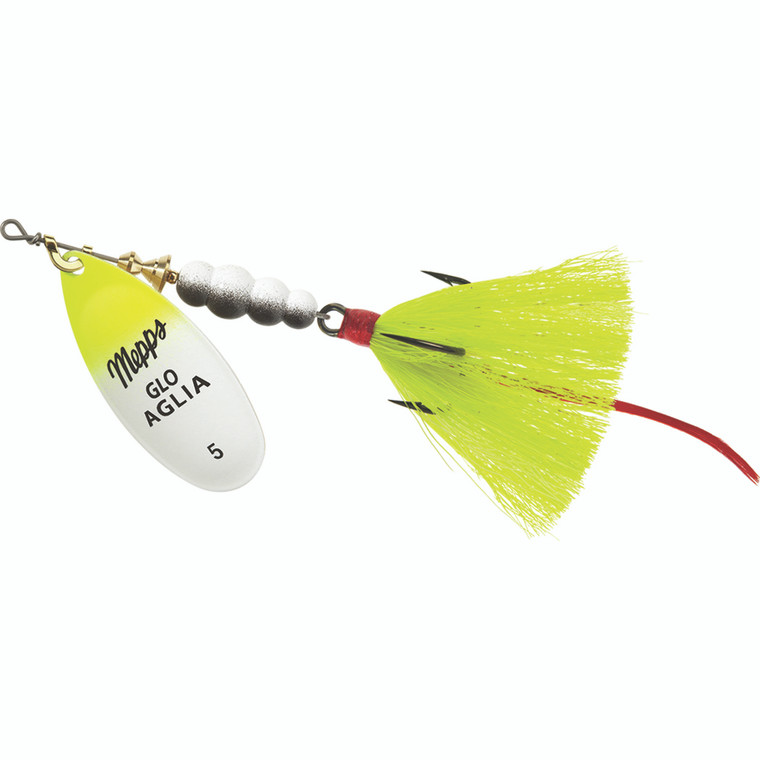 Mepps Aglia Dressed - 1/2oz Glo Chart-Yellow