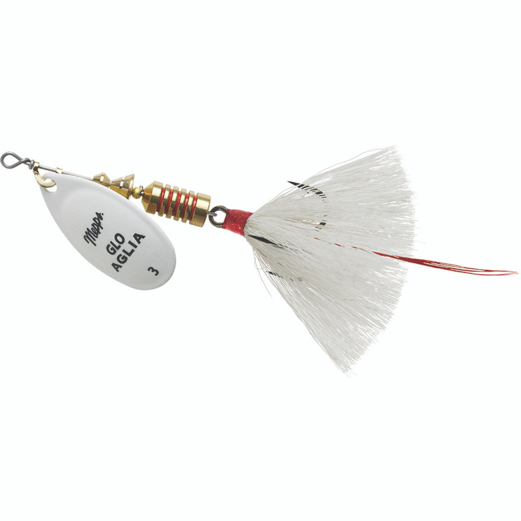 Mepps Aglia Dressed - 1/4oz Glo White-White