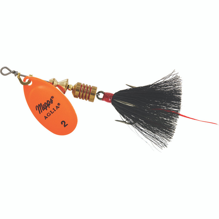 Mepps Aglia Dressed - 1/6oz Hot Orange-Black