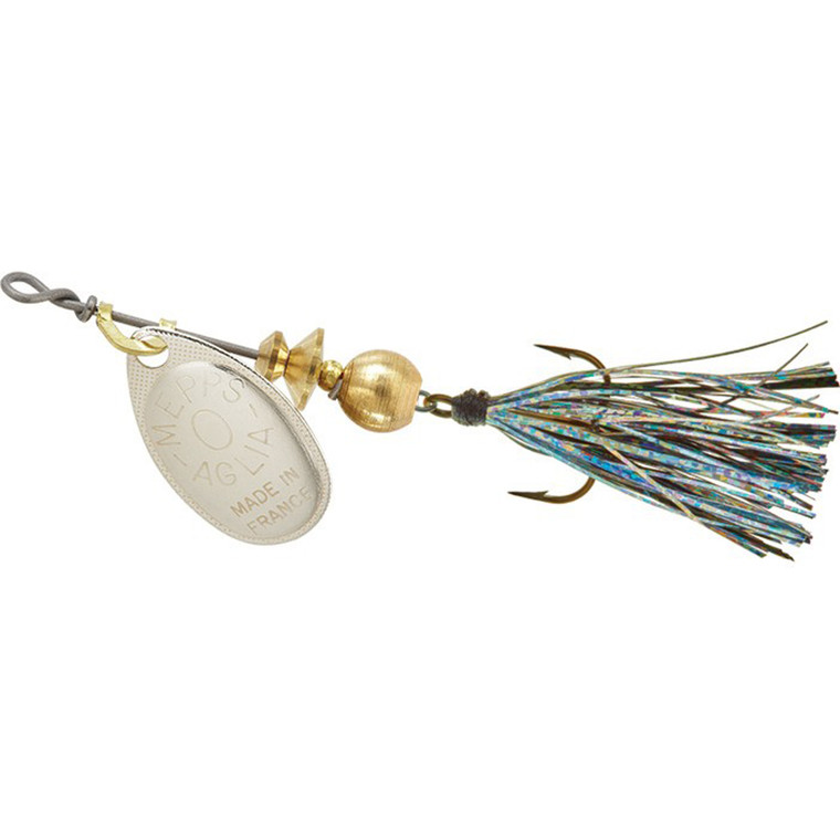 Mepps Aglia Flashabou - 1/12oz Silver-Black/Silver