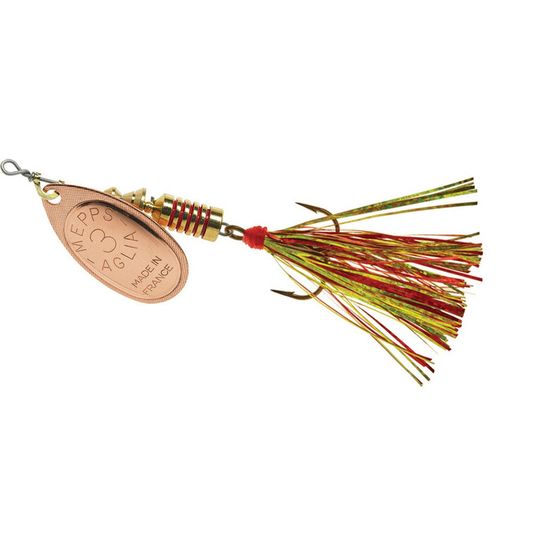Mepps Aglia Flashabou - 1/4oz Copper-Red/Chart
