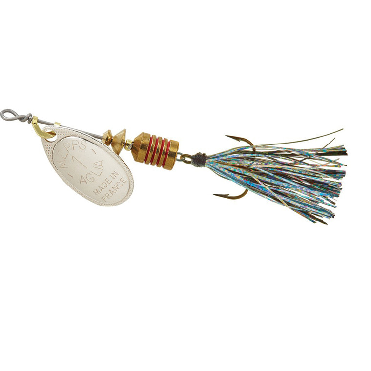 Mepps Aglia Flashabou - 1/8oz Silver-Black/Silver