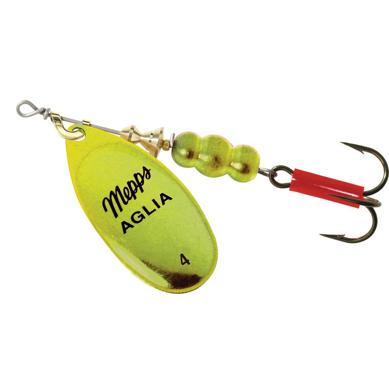 Mepps Aglia Plain - 1/3oz Chartreuse Platium