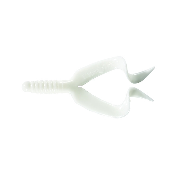 Mr Twister Double Tail - 4'' White 10pk