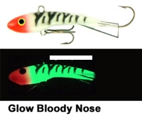 Moonshine Shiver Minnow - #00 Glow Bloody Nose