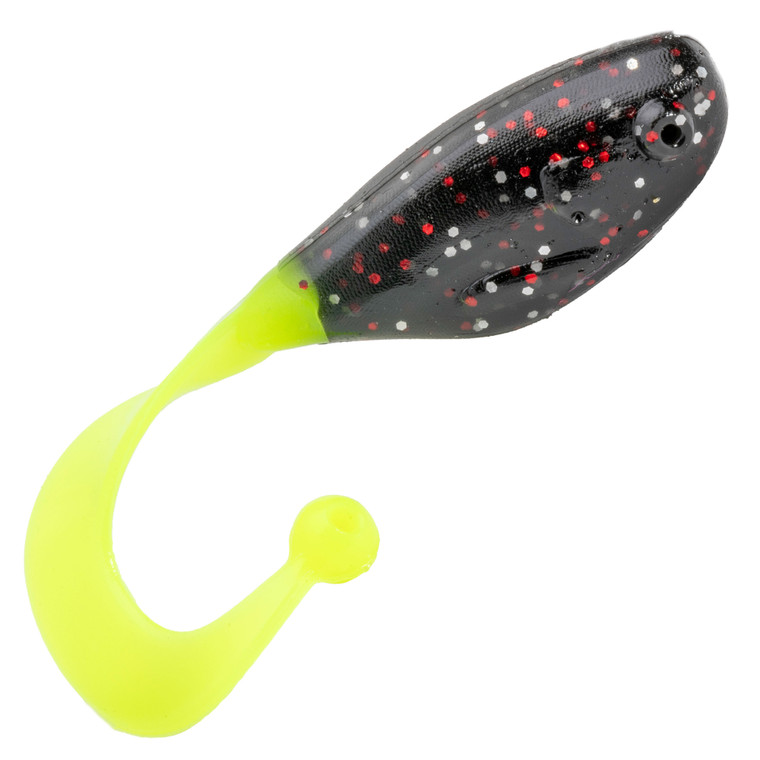 Mr Crappie Crappie Cutter - 1.5'' Tuxedo Black Chrt Glow
