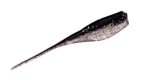 Mr Crappie LightningShad 2'' - Tuxedo Black- Sparkle Lamina