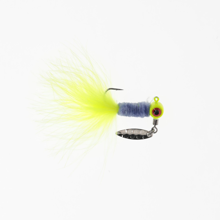 Mr Crappie Maribou Ssg Spin - 1/8oz Sexy Shiner