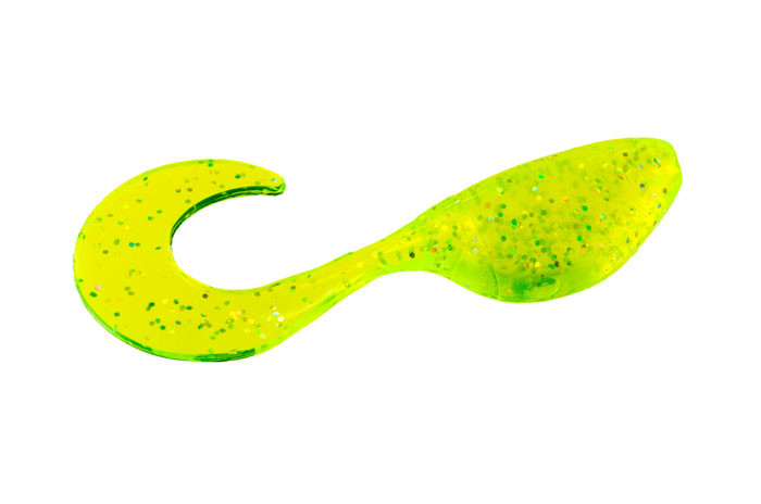 Mr Crappie Shadpole Curlytai - Chartreuse Shiner 15pk