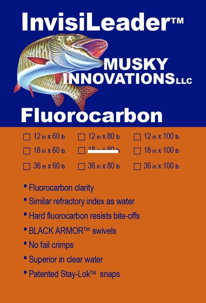 Musky Inno Flr Invisileader - 12'' 80 lb