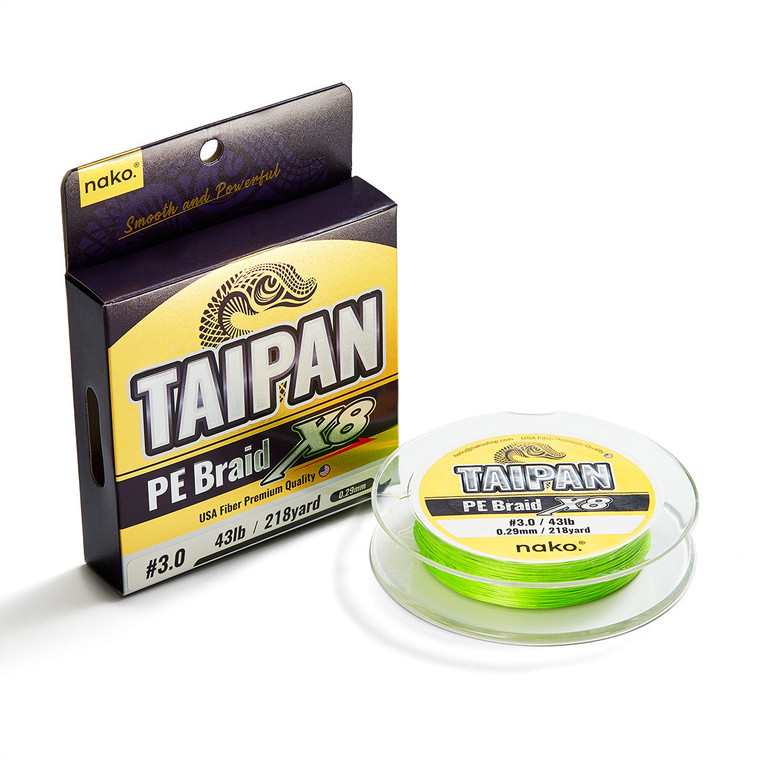 Nako TAIPAN PE Braided Line - 300 yd Green 10 lb