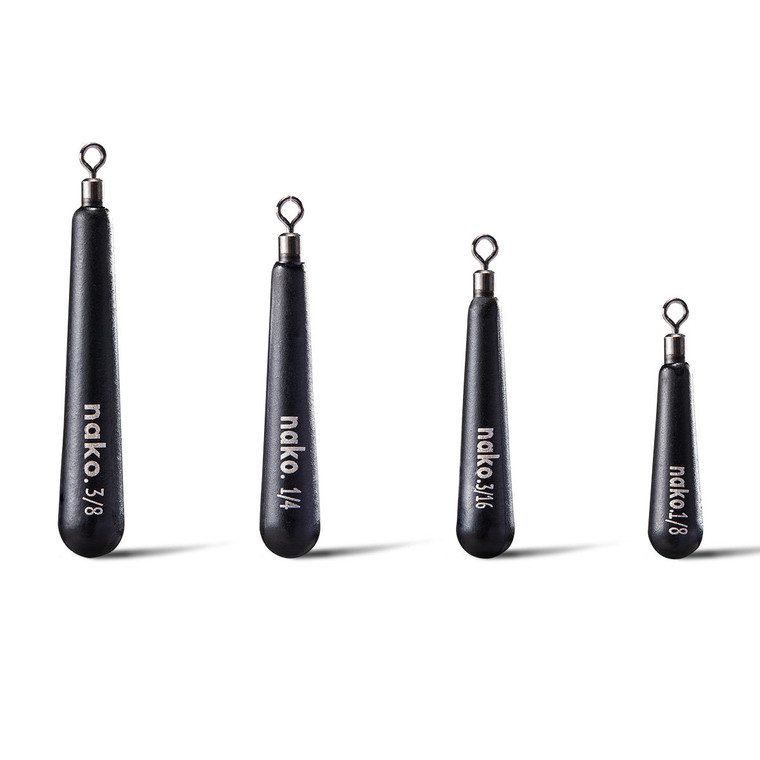 Nako Tng Skinny Free Rig Wgt - 1/2oz No Chip Black 5pk