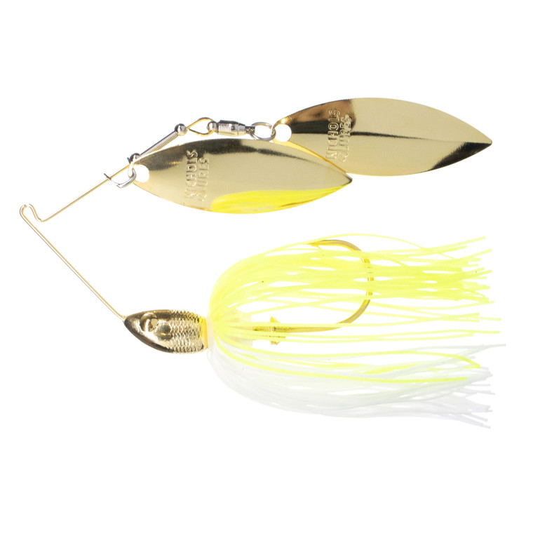 Nichols Catalyst Spinnerbait - W/W 3/8oz White/Chartreuse