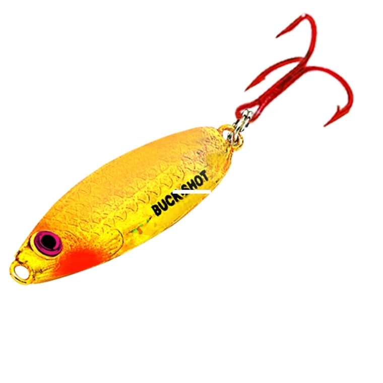 Northland BuckShot RatlSpoon - 1/8oz S-Glo Goldfish