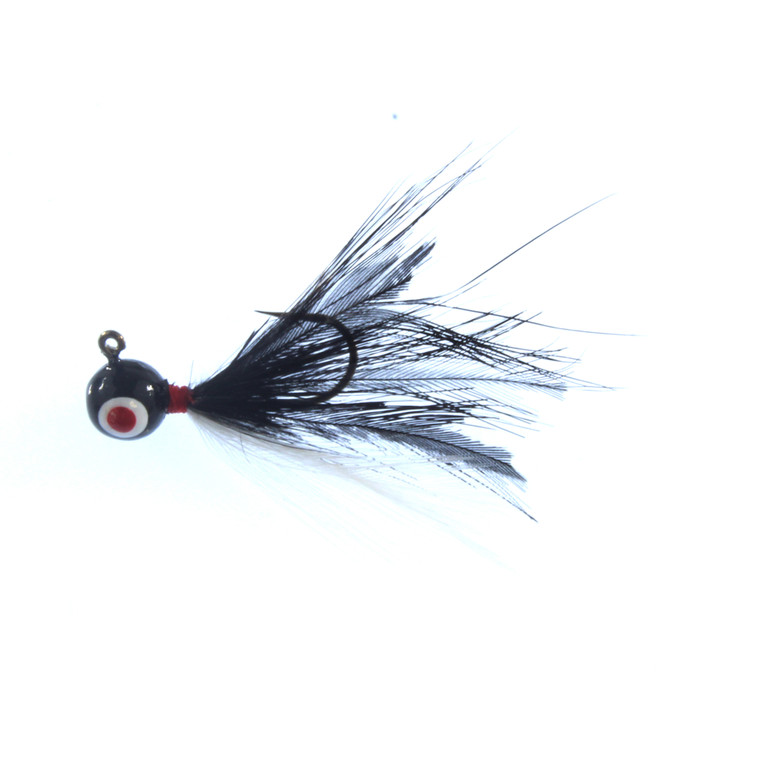 NotHead Feather Jig 1/64 - Black/White 2pk