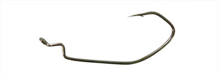 Owner Down Shot Offset Hook - Size 1 Black Chrome 7pk