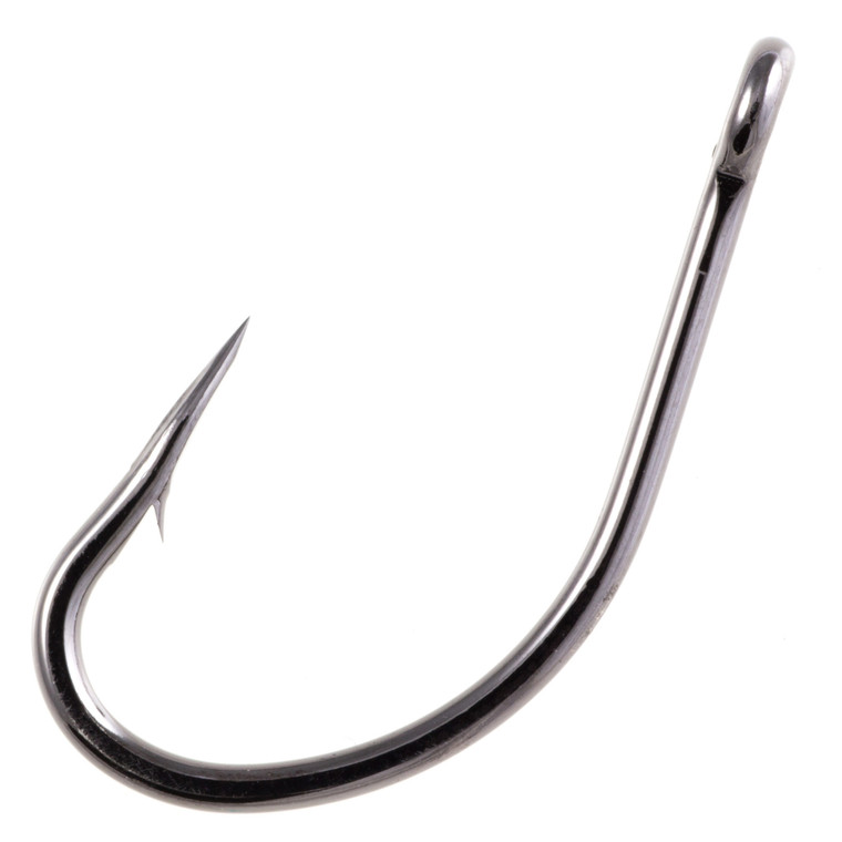 Owner Flyliner Hook - Size 1 Black Chrome 7pk