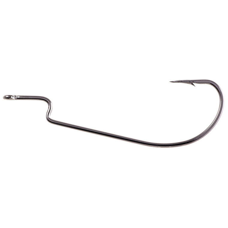 Owner Oversize Worm - Size 7/0 Black Chrome 5pk